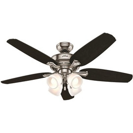 Hunter Channing 52 in. Indoor LED Brushed Nickel Ceiling Fan with Light