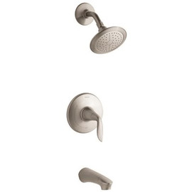 KOHLER Refinia 1-Handle 1-Spray 2.5 GPM Tub and Shower Faucet with Lever in Vibrant Brushed Nickel (Valve Not Included)