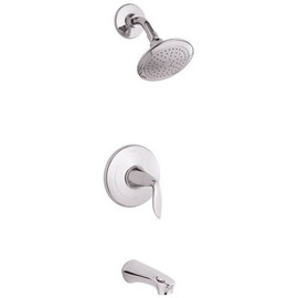 KOHLER Refinia 1-Handle 1-Spray 2.5 GPM Tub and Shower Faucet with Lever Handle in Polished Chrome (Valve Not Included)