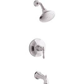 KOHLER Kelston 1-Handle 1-Spray 2.5 GPM Tub and Shower Faucet with Lever Handle in Polished Chrome (Valve Not Included)