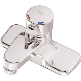 Symmons Scot 4 in. Centerset Single-Handle Metering Bathroom Faucet with IPS Connections in Chrome