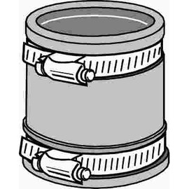 Fernco FLEXIBLE RUBBER COUPLING, 1-1/2 IN. OR 1-1/4 IN.