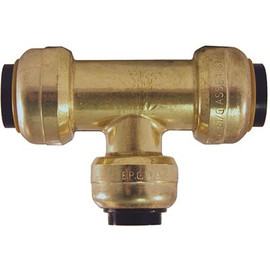 Tectite 1/2 in. x 1/2 in. x 3/8 in. Brass Push-To-Connect Reducer Tee