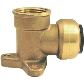 Tectite 1/2 in. Brass 90 Deg. Push-to-Connect x Female Pipe Thread Drop Ear Elbow