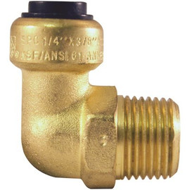 Tectite 1/4 in. Brass Push-To-Connect x 3/8 in. Male Pipe Thread 90-Degree Elbow