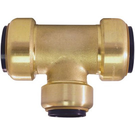 Tectite 1 in. x 1 in. x 3/4 in. Brass Push-to-Connect Reducer Tee