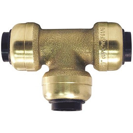 Tectite 3/8 in. Brass Push-To-Connect Tee Fitting