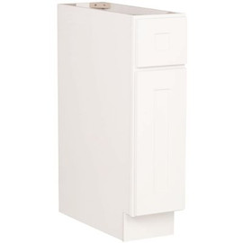 Design House Brookings Plywood Ready to Assemble Shaker 12x34.5x24 in. 1-Door 1-Drawer Base Kitchen Cabinet in White