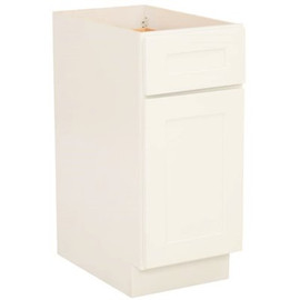 Design House Brookings Plywood Ready to Assemble Shaker 15x34.5x24 in. 1-Door 1-Drawer Base Kitchen Cabinet in White