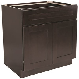 Design House Brookings Plywood Ready to Assemble Shaker 36x34.5x24 in. 2-Door Sink Base Kitchen Cabinet in Espresso