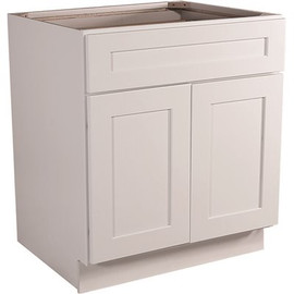 Design House Brookings Plywood Ready to Assemble Shaker 33x34.5x24 in. 2-Door 1-Drawer Base Kitchen Cabinet in White
