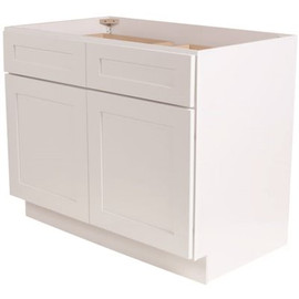 Design House Brookings Plywood Ready to Assemble Shaker 42x34.5x24 in. 2-Door 2-Drawer Base Kitchen Cabinet in White