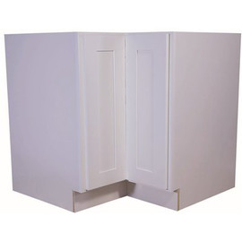 Design House Brookings Plywood Ready to Assemble Shaker 36x34.5x24 in. 2-Door Lazy Susan Corner Base Kitchen Cabinet in White