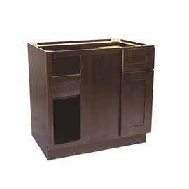 Design House Brookings Plywood Ready to Assemble Shaker 36x34.5x24 in. 1-Door 1-Drawer Blind Base Kitchen Cabinet in Espresso Design House Brookings Plywood Ready to Assemble Shaker 36x34.5x24 in. 1-Door 1-Drawer Blind Base Kitchen Cabinet in Espresso