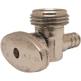 Apollo 1/2 in. Chrome-Plated Brass PEX-B Brass Barb x 3/4 in. Machine Hose Thread Angle Stop Valve