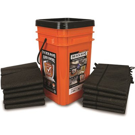 Quick Dam Grab and Go Flood Protection Bucket includes 10 - 12 in. x 24 in. Flood Bags and 5 - 5 ft. Flood Barriers