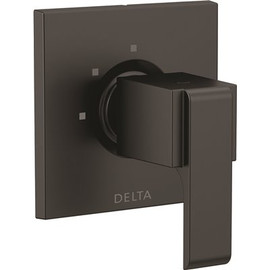Delta Ara 1-Handle Wall Mount Diverter Trim Kit in Matte Black (Valve Not Included)