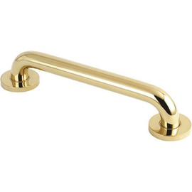 Kingston Brass Meridian 12 in. x 1-1/4 in. Concealed Screw Grab Bar in Polished Brass