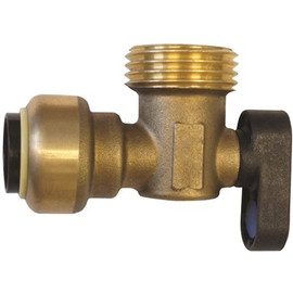 Tectite 1/2 in. Brass Push-To-Connect x 3/4 in. Male Hose Thread 90-Degree Washing Machine Ball Valve