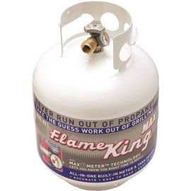 Flame King 20 lbs. Empty Propane Cylinder with Overflow Protection Device and Built-in Gauge