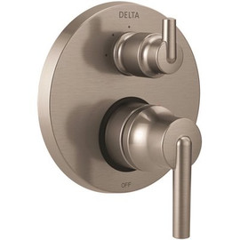 Delta 2-Handle Wall-Mount Valve Trim Kit with 3-Setting Integrated Diverter in Stainless (Valve Not Included)