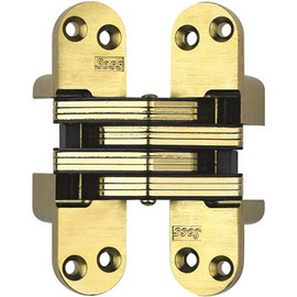 SOSS 1-1/8 in. x 4-5/8 in. Satin Brass Invisible Hinge