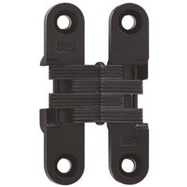 SOSS 1/2 in. x 2-3/8 in. Black E-Coat Steel Invisible Hinge (2-Pack)