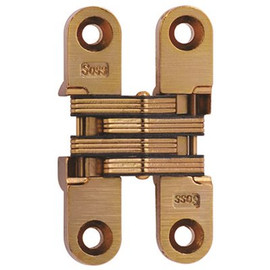 SOSS 1/2 in. 2-3/8 in. Satin Brass Invisible Hinge (2-Pack)