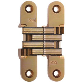 SOSS 3/4 in. x 3-3/4 in. Satin Brass Invisible Hinge