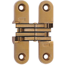 SOSS 5/8 in. x 2-3/4 in. Satin Brass Invisible Hinge