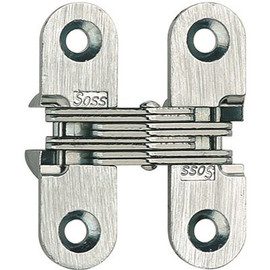 SOSS 1/2 in. x 1-3/4 in. Satin Chrome Invisible Hinge (2-Pack)