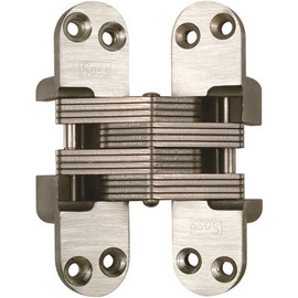 SOSS 1-1/8 in. x 4-39/64 in. Satin Stainless Steel Invisible Hinge