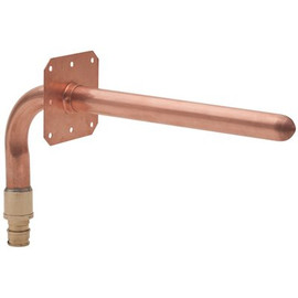 TRIBAL MFG. COPPER STUBOUT ELBOW, 1/2 IN., EAR STRAP, 4 IN. X 8 IN., PEX-A, LEAD FREE