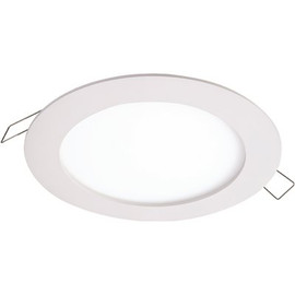 Halo SMD-DM 6 in. 3000K Remodel Canless Lens White Round Integrated LED Recessed Light Kit Surface Mount Trim Kit