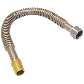 Apollo 3/4 in. Brass PEX-A Expansion Barb x 3/4 in. FNPT x 18 in. Corrugated Stainless Steel Water Heater Connector
