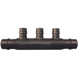 Apollo 3/4 in. Poly-Alloy PEX-A Expansion Barb Inlets x 1/2 PEX-A Expansion Barb 3-Port Open Manifold Apollo 3/4 in. Poly-Alloy PEX-A Expansion Barb Inlets x 1/2 PEX-A Expansion Barb 3-Port Open Manifold