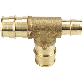 Apollo 3/4 in. x 1/2 in. x 3/4 in. Brass PEX-A Expansion Barb Reducing Tee Apollo 3/4 in. x 1/2 in. x 3/4 in. Brass PEX-A Expansion Barb Reducing Tee
