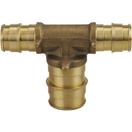 Apollo 1/2 in. x 1/2 in. x 3/4 in. Brass PEX-A Expansion Barb Reducing Tee Apollo 1/2 in. x 1/2 in. x 3/4 in. Brass PEX-A Expansion Barb Reducing Tee