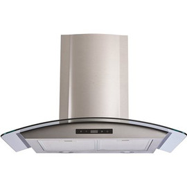 Winflo 30 in. 475 CFM Convertible Stainless Steel/Glass Wall Mount Range Hood with Mesh Filters and Touch Sensor Control