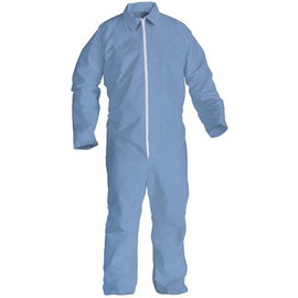 KleenGuard A65 XL Flame Resistant Coveralls Zip Front Open Wrists and Ankles ANSI Sizing Anti-Static Blue (25/Case)