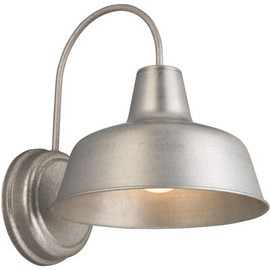 Design House Mason 1-Light Galvanized Outdoor Wall Light Sconce