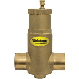 Webstone, a brand of NIBCO 3/4 in. Forged Brass Sweat Air Separator with Removable Vent Head and Coalescing Medium