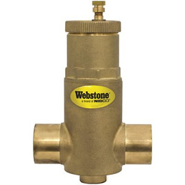 Webstone, a brand of NIBCO 1 in. Forged Brass Sweat Air Separator with Removable Vent Head and Coalescing Medium