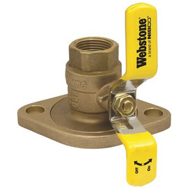 1 in. Brass Lead-Free IPS Threaded Isolator Full Port Ball Valve with Rotating Flange and Adjustable Packing Gland