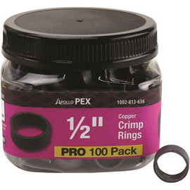 Apollo 1/2 in. Copper Crimp Ring Pro Pack (100-Pack)
