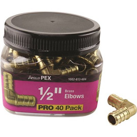 Apollo 1/2 in. Brass PEX-B Barb 90-Degree Elbow Pro Pack (40-Pack)