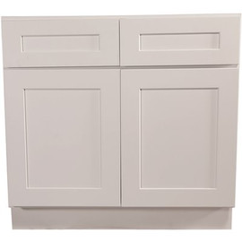 Design House Brookings Plywood Assembled Shaker 42x34.5x24 in. 2-Door 2-Drawer Base Kitchen Cabinet in White