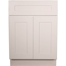 Design House Brookings Plywood Assembled Shaker 21x34.5x24 in. 1-Door 1-Drawer Base Kitchen Cabinet in White