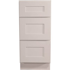 Design House Brookings Plywood Assembled Shaker 12x34.5x24 in. 3-Drawer Base Kitchen Cabinet in White
