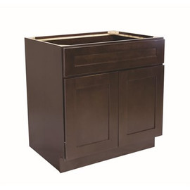 Design House Brookings Plywood Assembled Shaker 48x34.5x24 in. Sink Base Kitchen Cabinet in Espresso